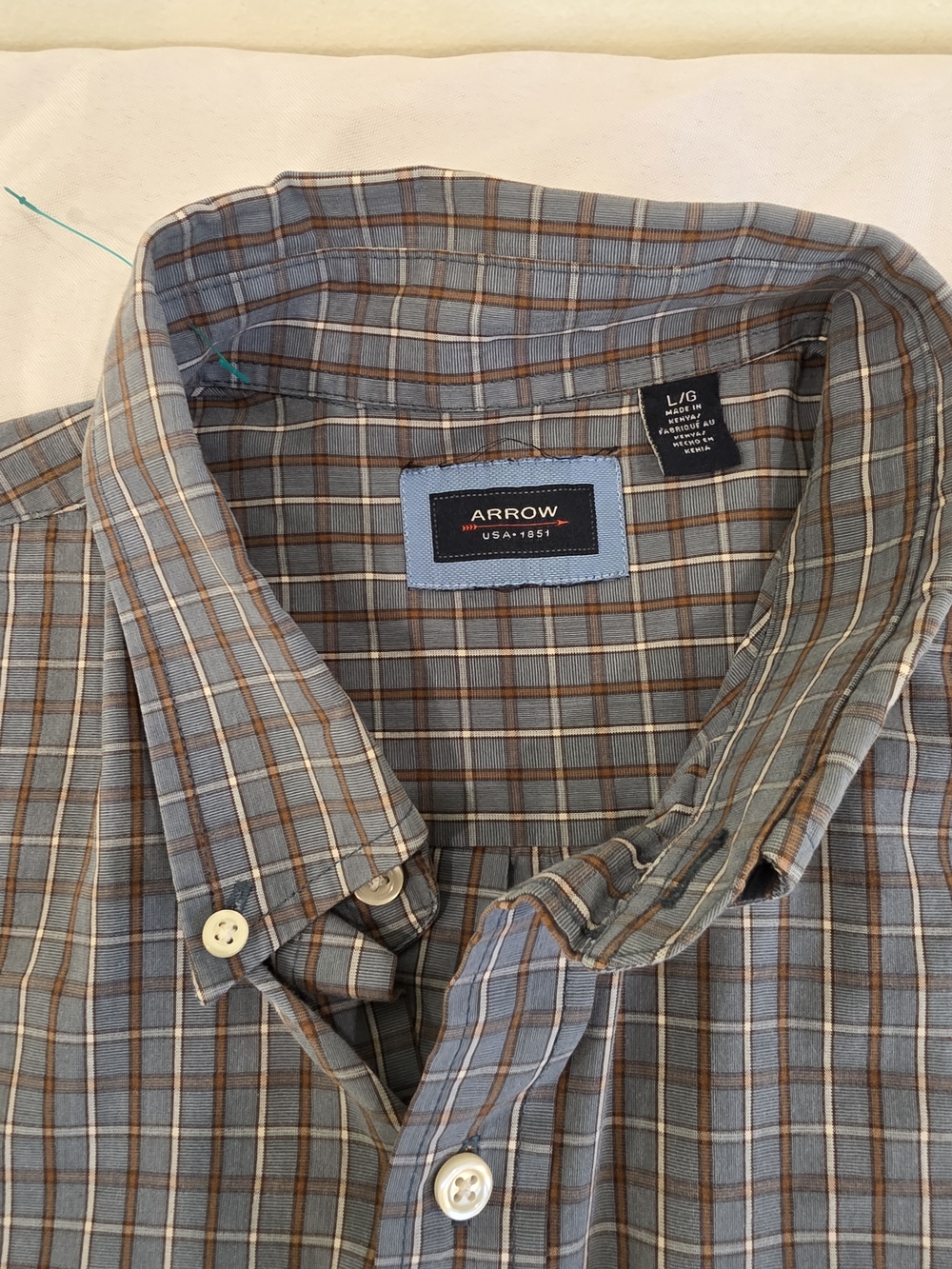 Arrow Cotton Collection Designed All Occasions Shirt Men Size L